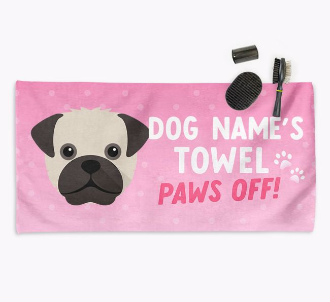 Paws Off Personalized Towel for your {breedFullName}